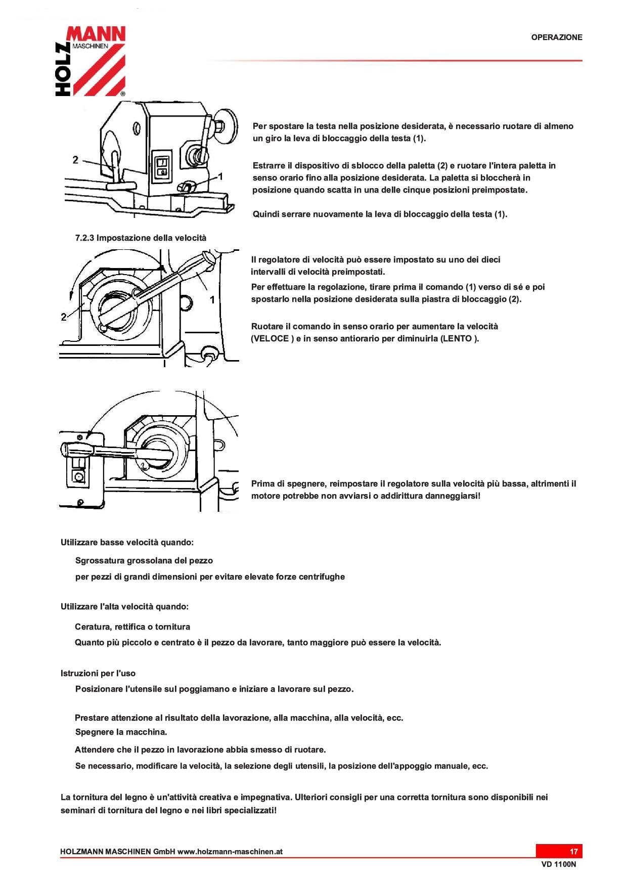 Holzmann VD 1100N - Tornio per legno, 230V
