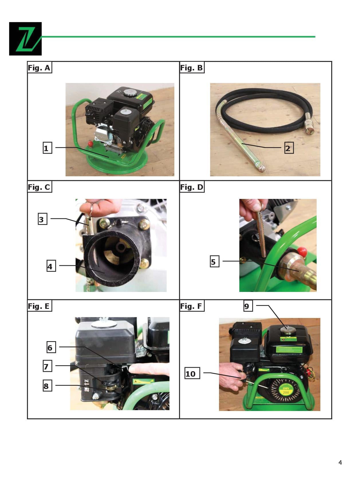 ZIPPER ZI-BR160Y Vibratore a scoppio per calcestruzzo 