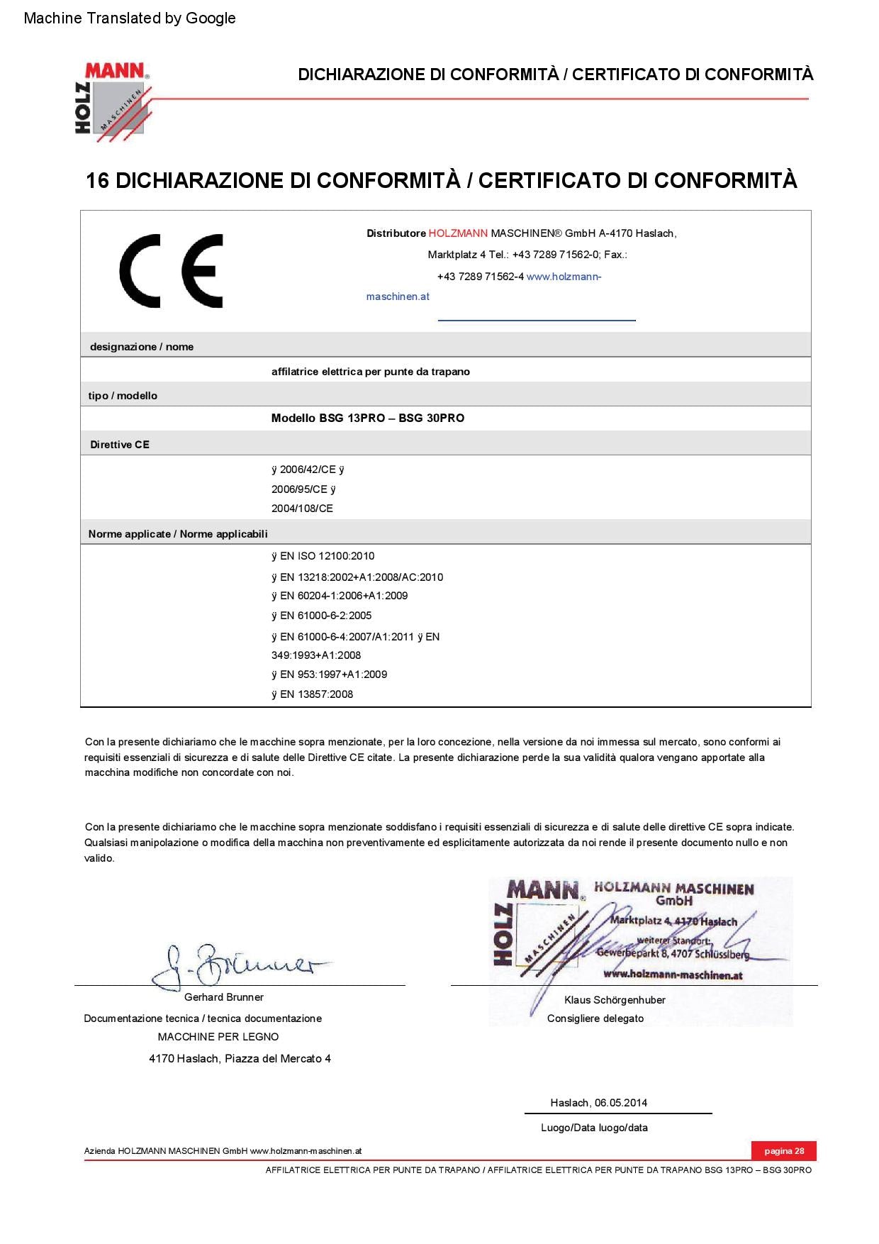 Holzmann BSG 13PRO - Affilapunte elicoidali