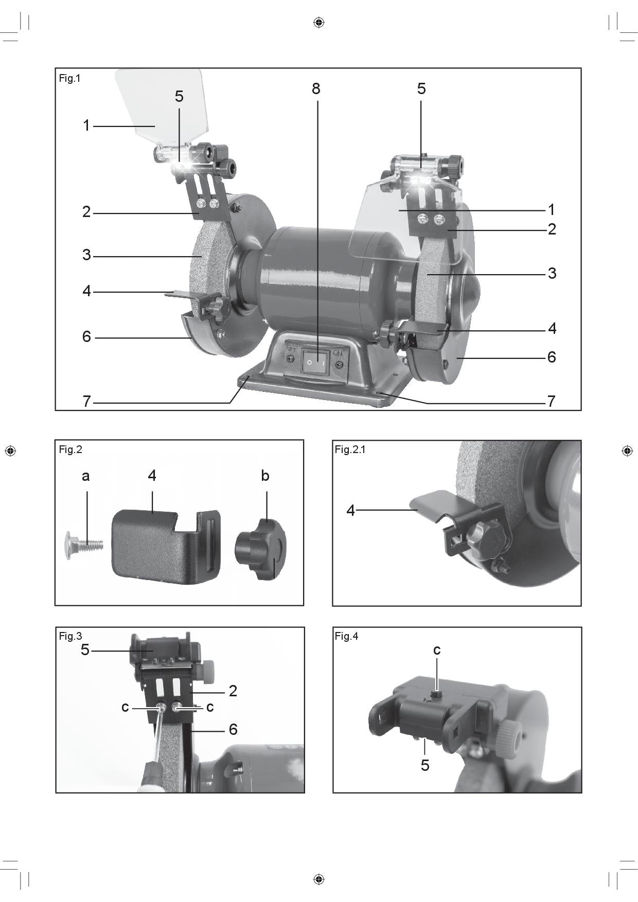 SCHEPPACH sm150l con luce led Smerigliatrice da banco doppia mola da 6" ø 150 400w 220v