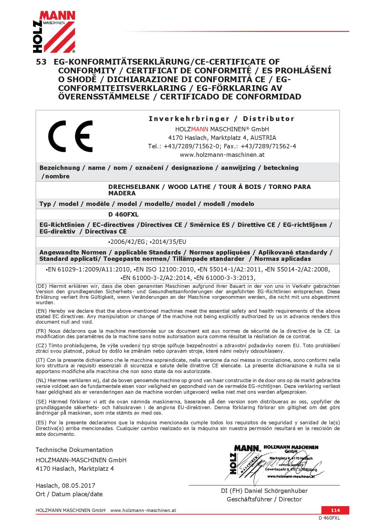 Holzmann D 460FXL - Tornio per legno