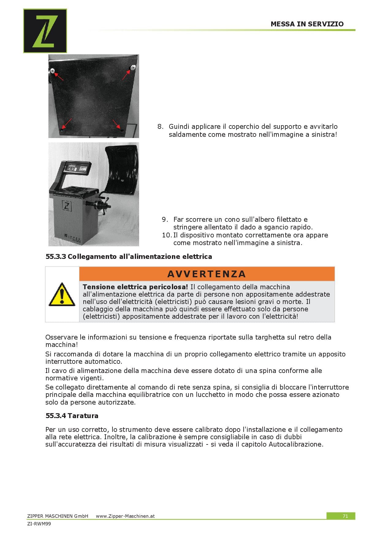 Zipper ZI-RWM99 - Equilibratrice gomme auto Zipper