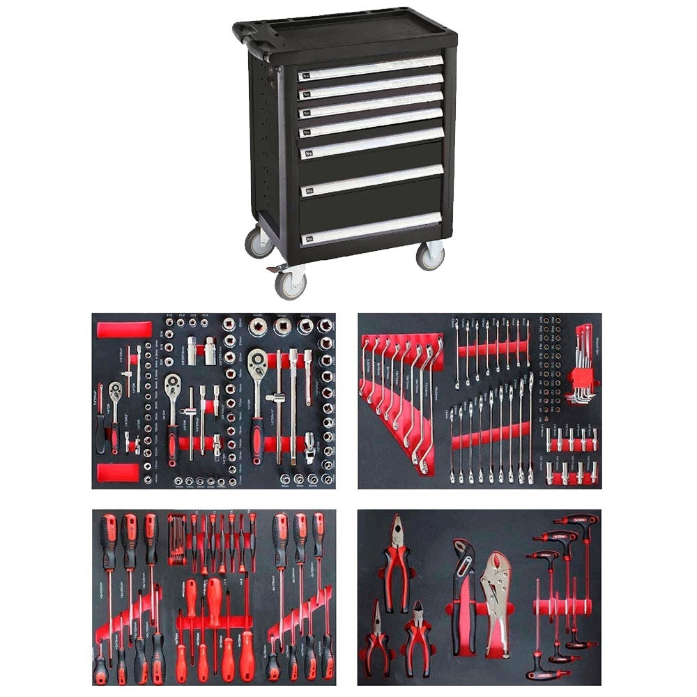 Marcotools 05.088.150 - Carrello cassettiera officina 7 cassetti completo di 184 utensili 