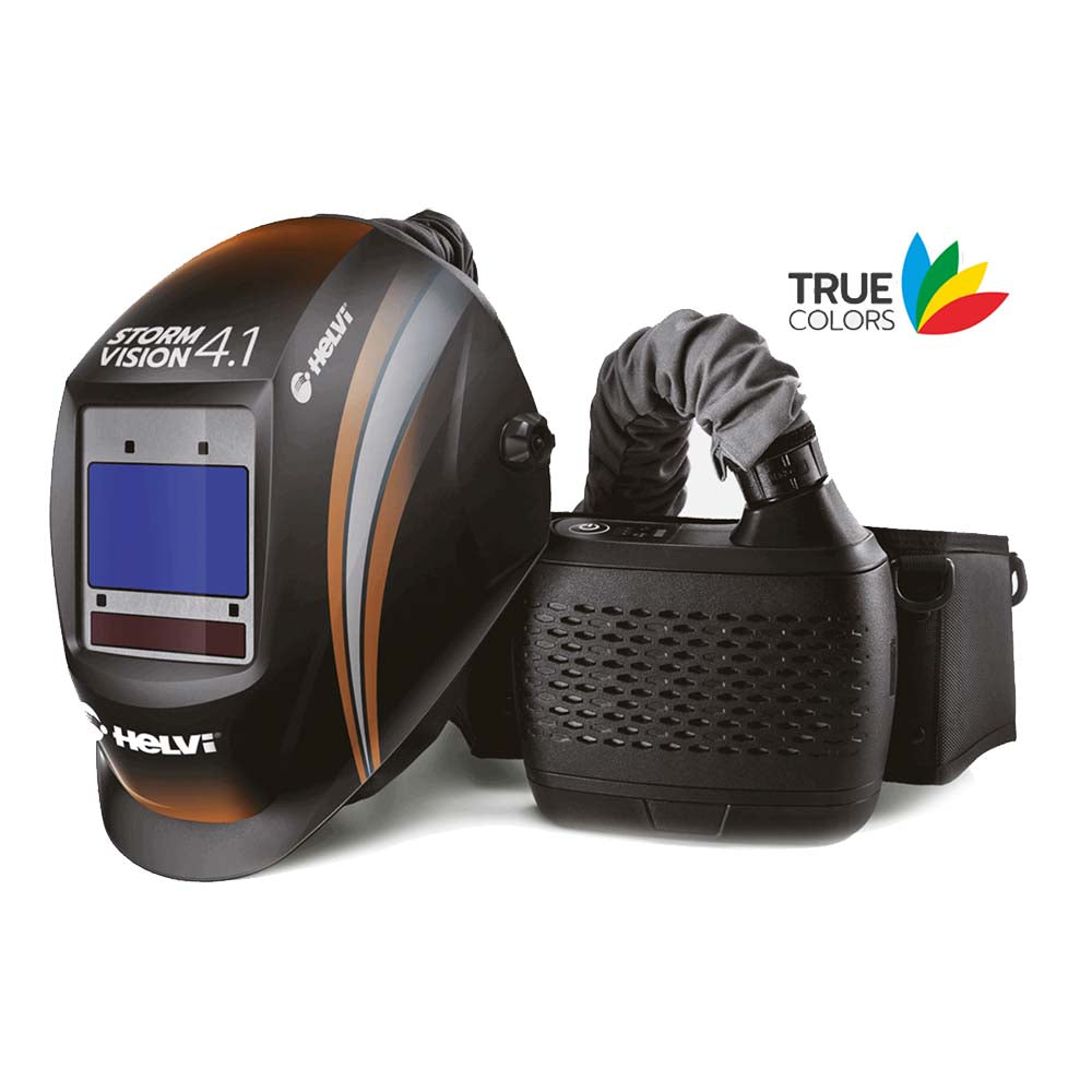 Helvi Storm Vision 4.1 - Casco maschera per saldatura, con respiratore e TRUE COLOR