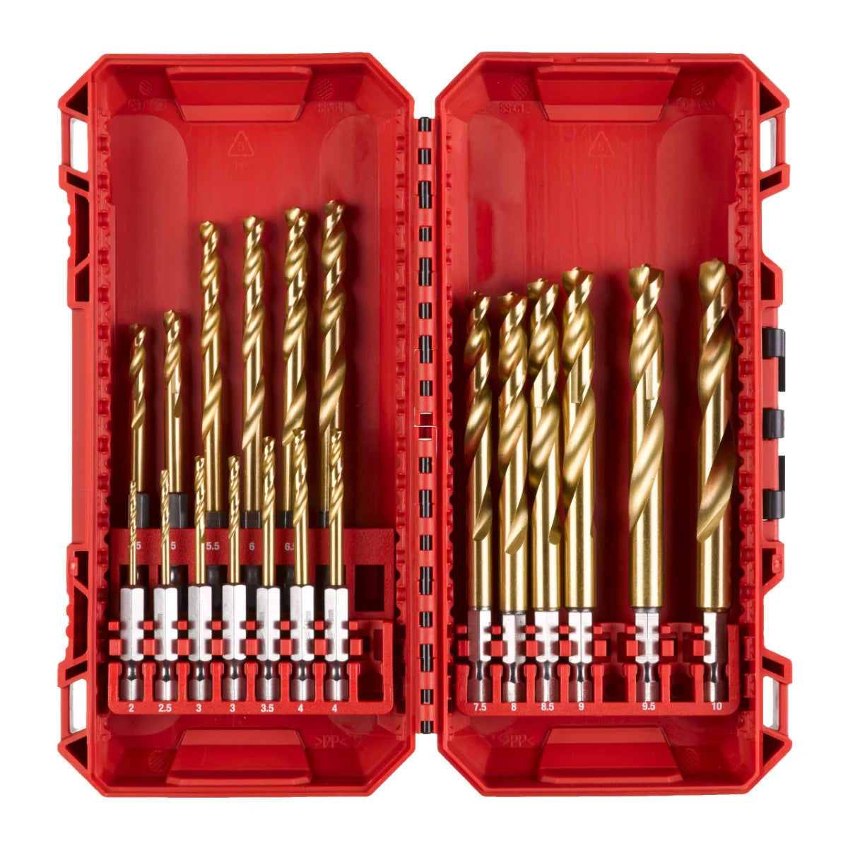 Milwaukee 4932499763 - Set punte per trapano HSS-G TITANIO SHOCKWAVE - Attacco 1/4" - 19 Pezzi