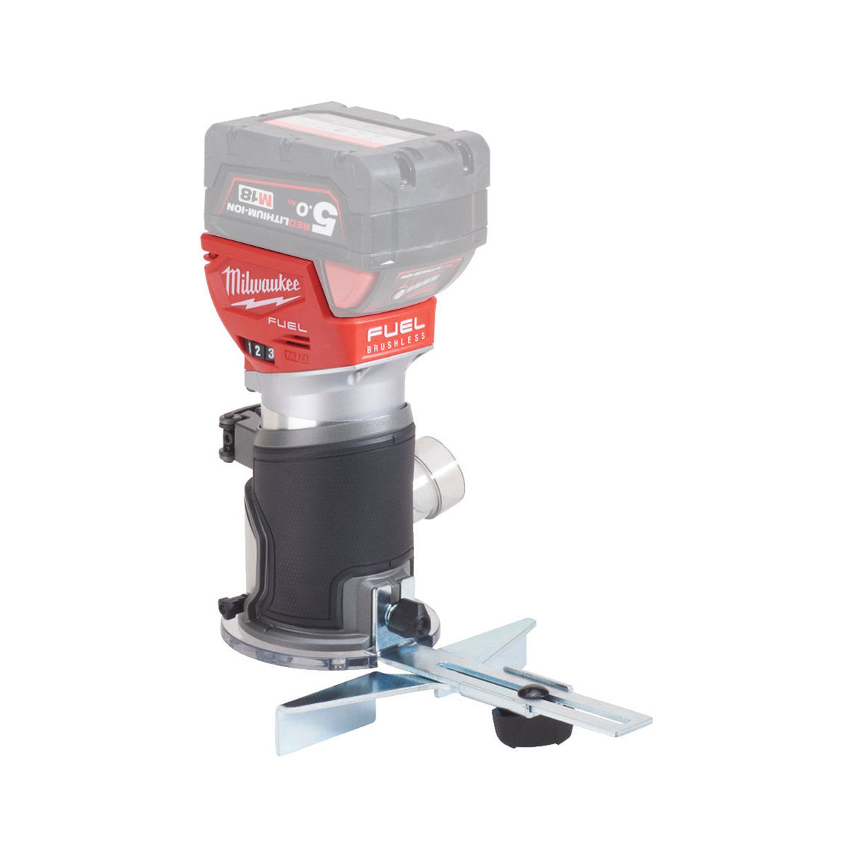 Milwaukee M18FTR8-501X - Fresatrice per legno a batteria M18 Fuel -1 x Batteria 18V 5Ah + Caricabatterie