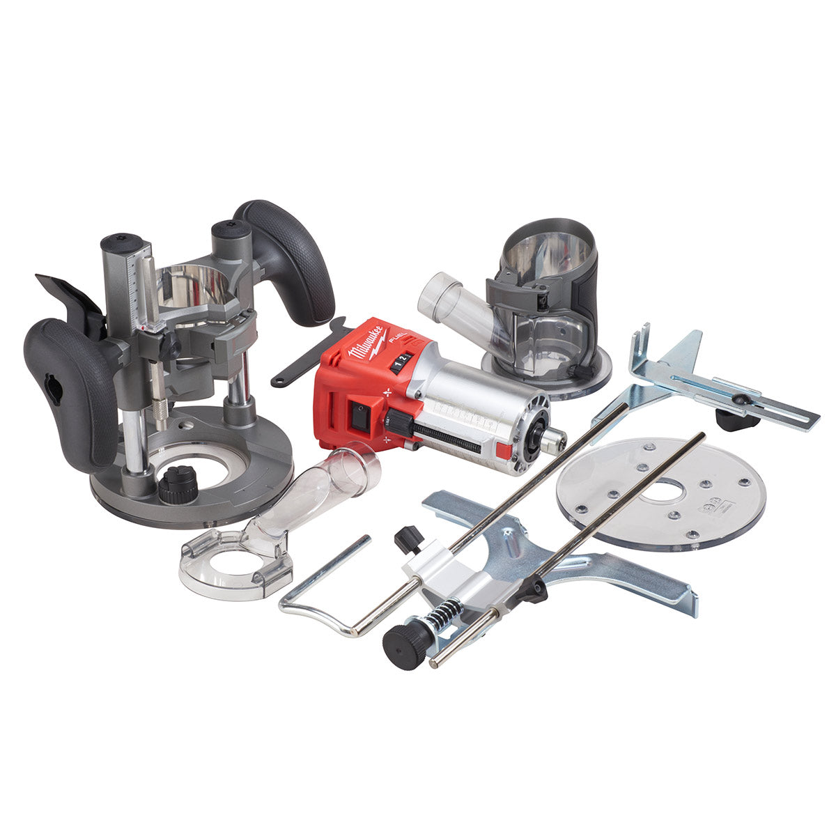 Milwaukee M18FTR8-501X - Fresatrice per legno a batteria M18 Fuel -1 x Batteria 18V 5Ah + Caricabatterie