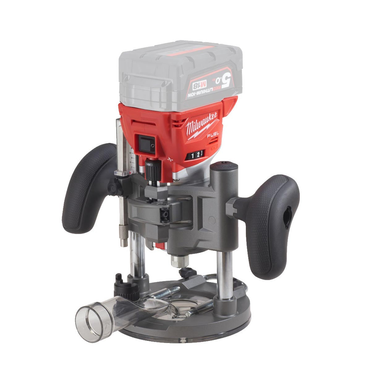 Milwaukee M18FTR8-501X - Fresatrice per legno a batteria M18 Fuel -1 x Batteria 18V 5Ah + Caricabatterie