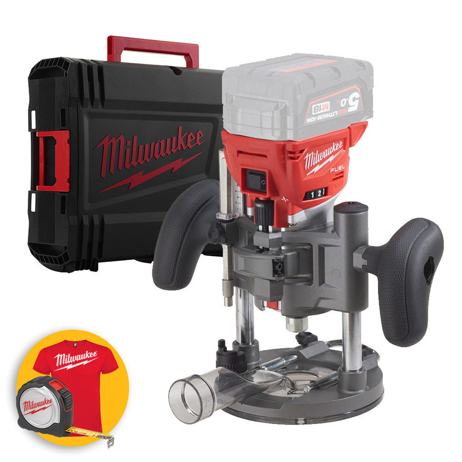 Milwaukee M18 FTR-0X - Fresatrice per legno a batteria M18 Fuel -Solo corpo macchina