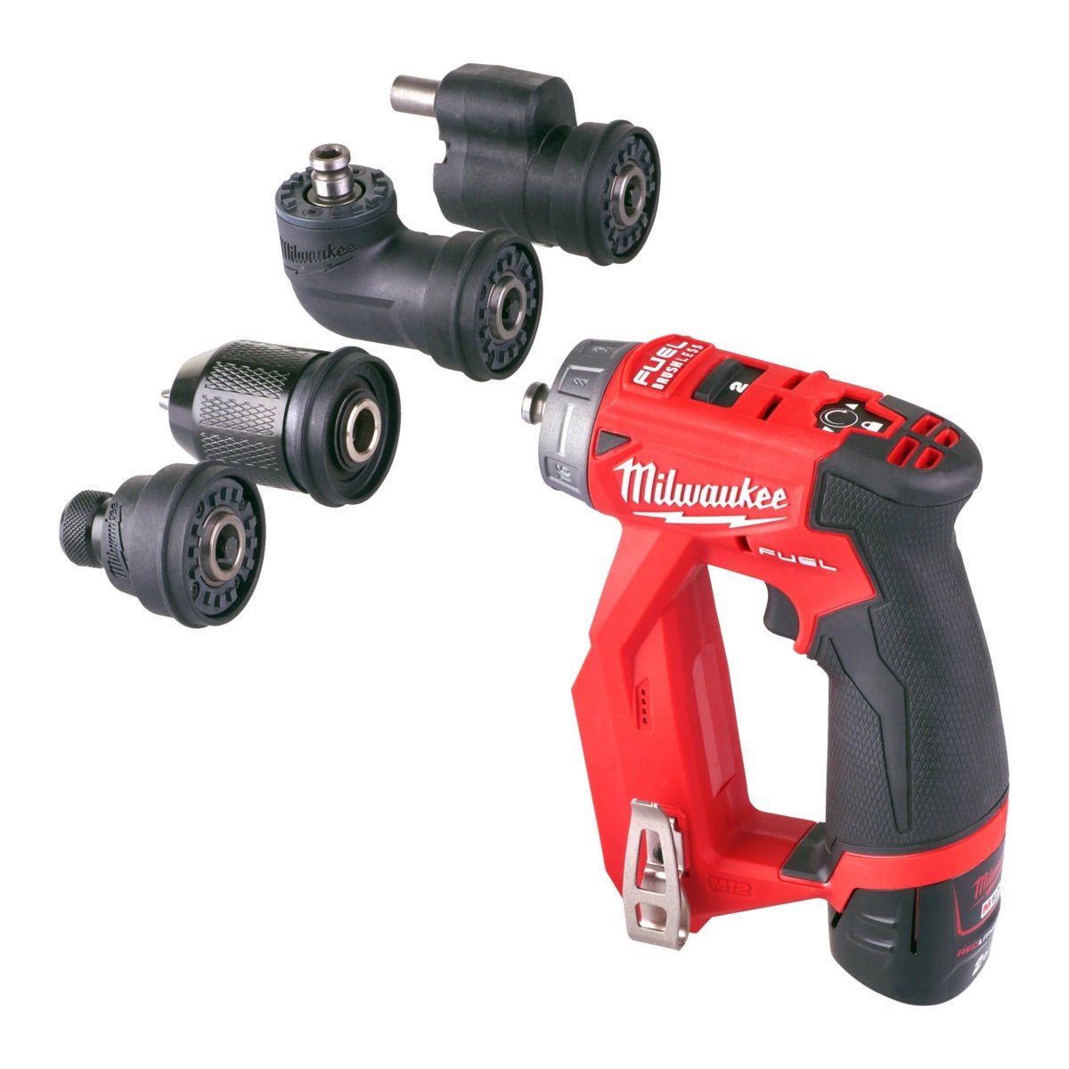 Milwaukee M12 FDDXKIT-202X - trapano avvitatore con mandrini intercambiabili 12V - 2 batterie 2Ah