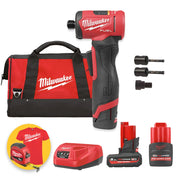 Milwaukee M12 FDGA2-522BA - Mini smerigliatrice angolare 12V FUEL con kit frese - 2,5Ah + 5Ah High Power