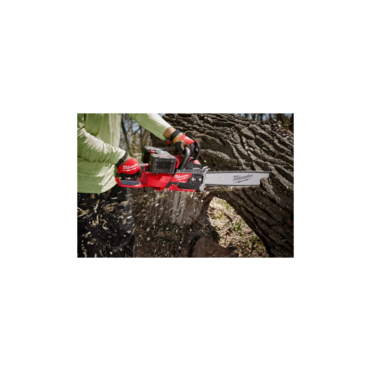 Milwaukee M18 F2CHS50-802 - Elettrosega a doppia batteria 18V - barra da 50 cm - 2 batterie da 8Ah