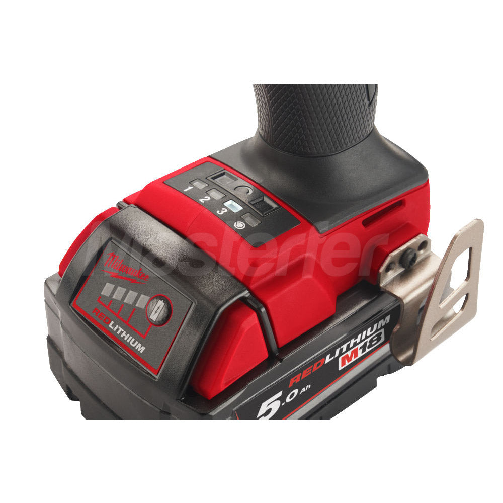 Milwaukee M18 FMTIW2F12-0 - Avvitatore ad impulsi a batteria 18V Fuel,  attacco da 1/2" F vista indicatore di carica e selettore coppia