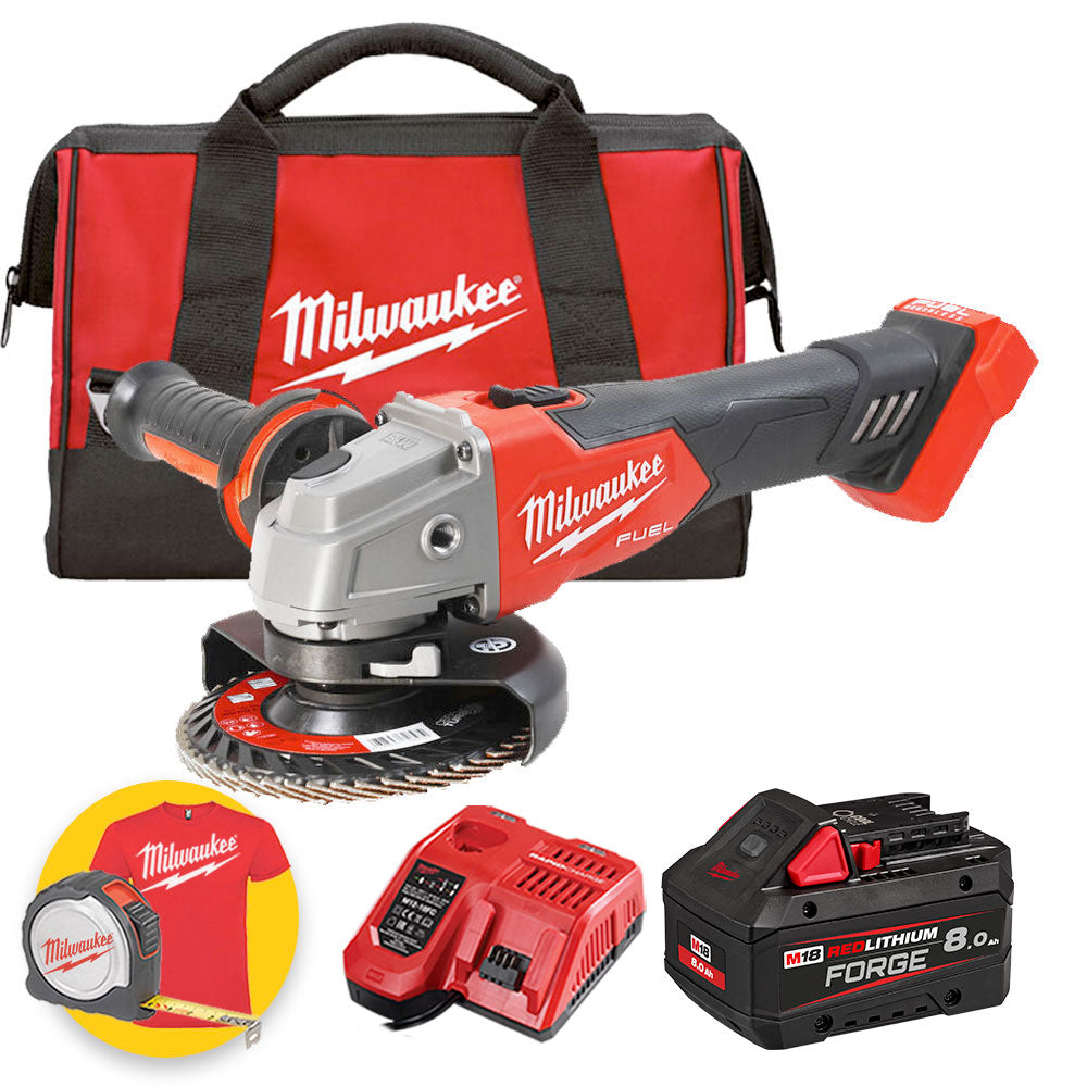 Milwaukee M18 FSAG125X-551B - Smerigliatrice angolare a batteria M18 Fuel - 1 x 5,5 Ah