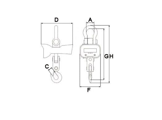 Unicraft KW50 - Bilancia elettronica per carichi sospesi - Portata 5 ton 
