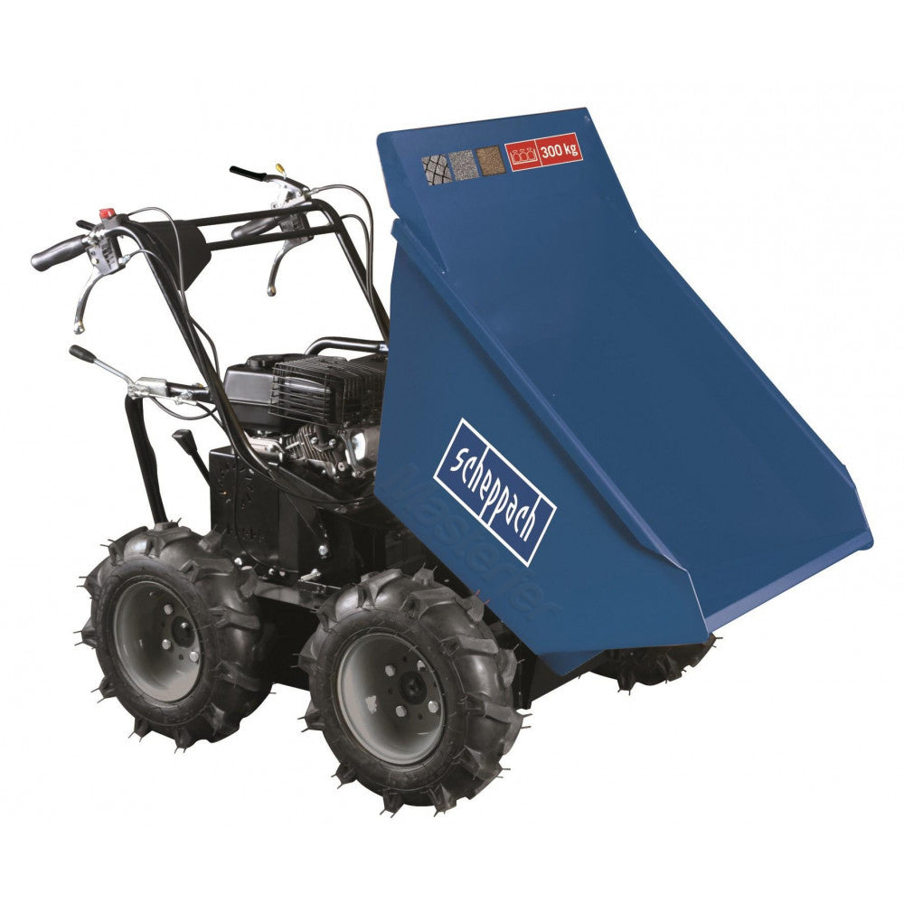 Scheppach DP3000 - Motocarriola a scoppio 4 x 4, 300 Kg con cassone ribaltato