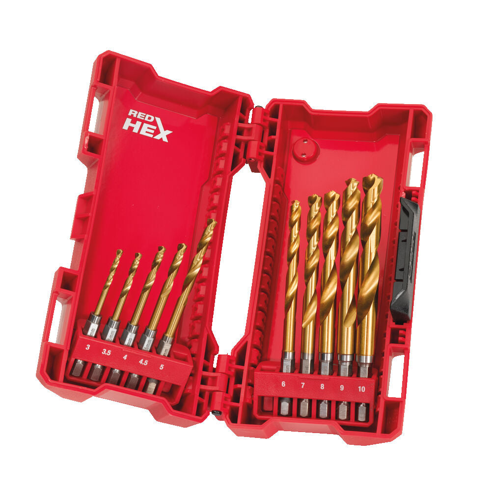 Milwaukee Set di 10 punte metallo hss-g titanio shockwave - 48894759