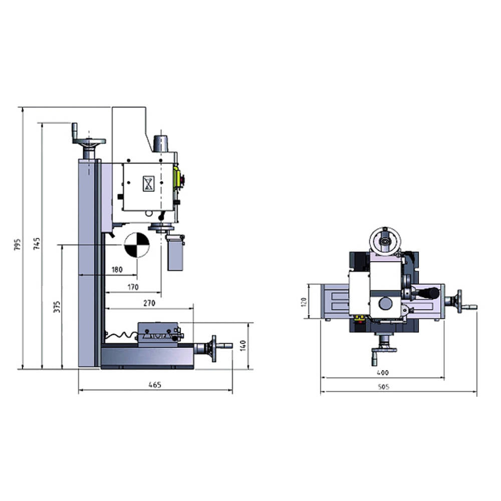 Optimum BF 16 Vario - Trapano fresatrice di piccole dimensioni