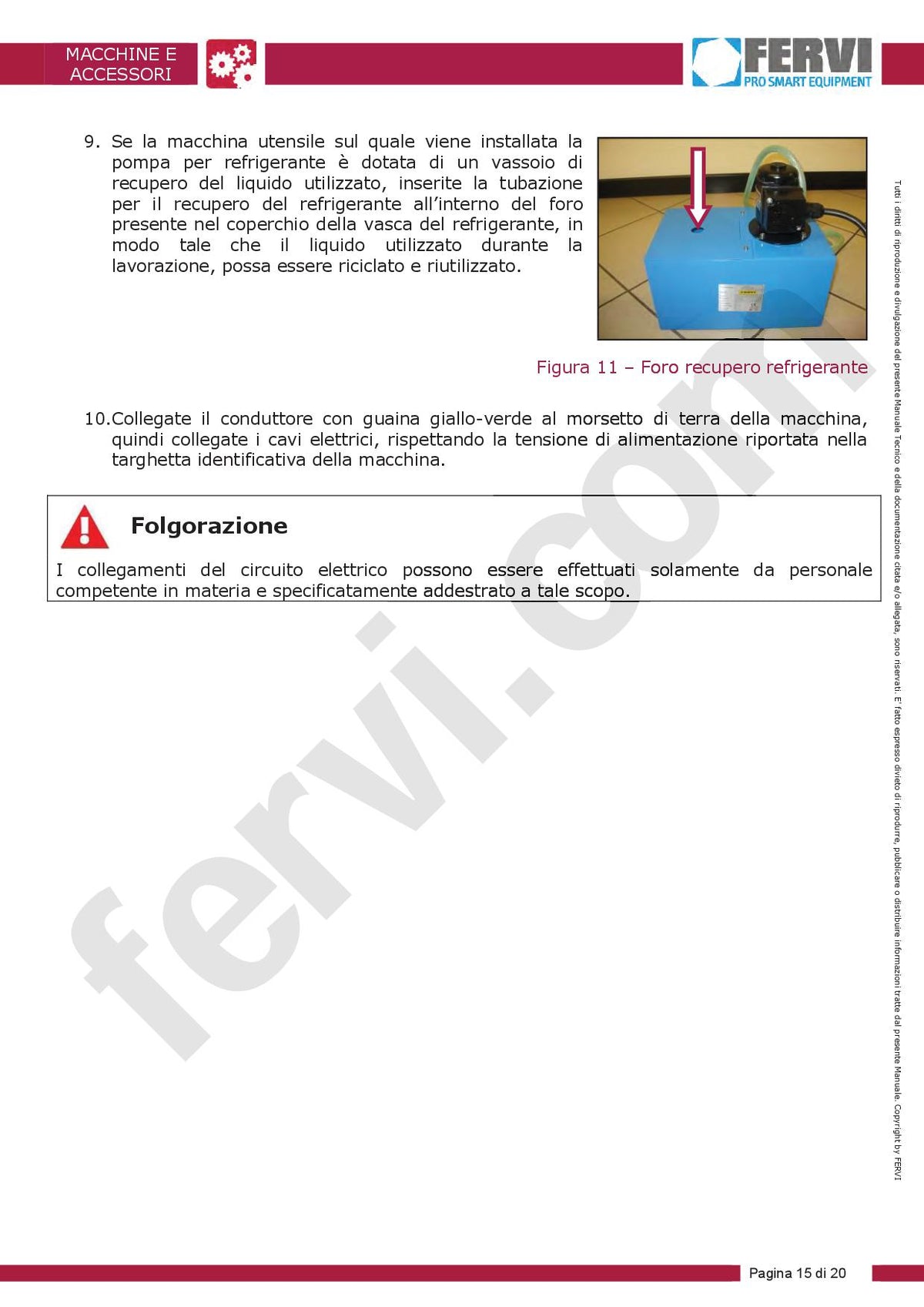 Fervi P018/230V - Kit di refrigerazione per macchine utensili
