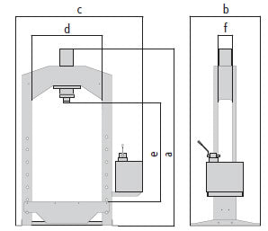 AxA P30MR - Pressa idraulica motorizzata a doppia velocità con rapido, capacità 30 ton