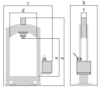 AxA P70MR - Pressa idraulica motorizzata a doppia velocità con rapido, capacità 70 ton