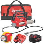 Milwaukee M18 GG-501B - Pistola ingrassatore per grasso a batteria 18V - 1 x 5Ah in borsone