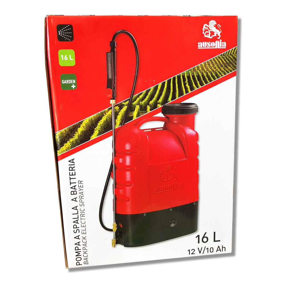 Ausonia 38006  - Pompa elettrica per irrorazione 16L con batteria 10Ah NiMh