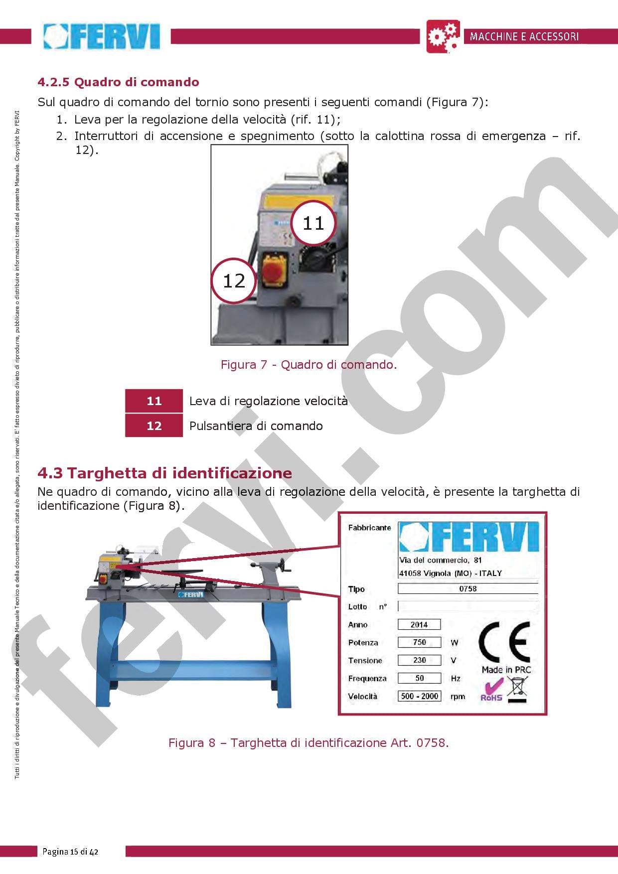 Fervi 0758 - Tornio da legno