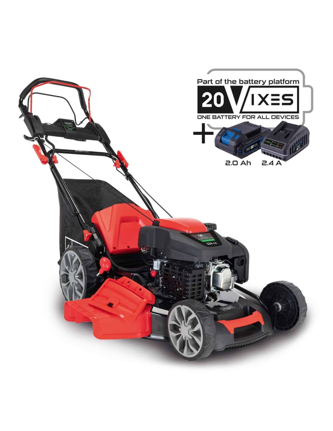 Scheppach MS225-56E - Rasaerba a scoppio semovente avviamento elettrico 225cc - taglio 56cm 