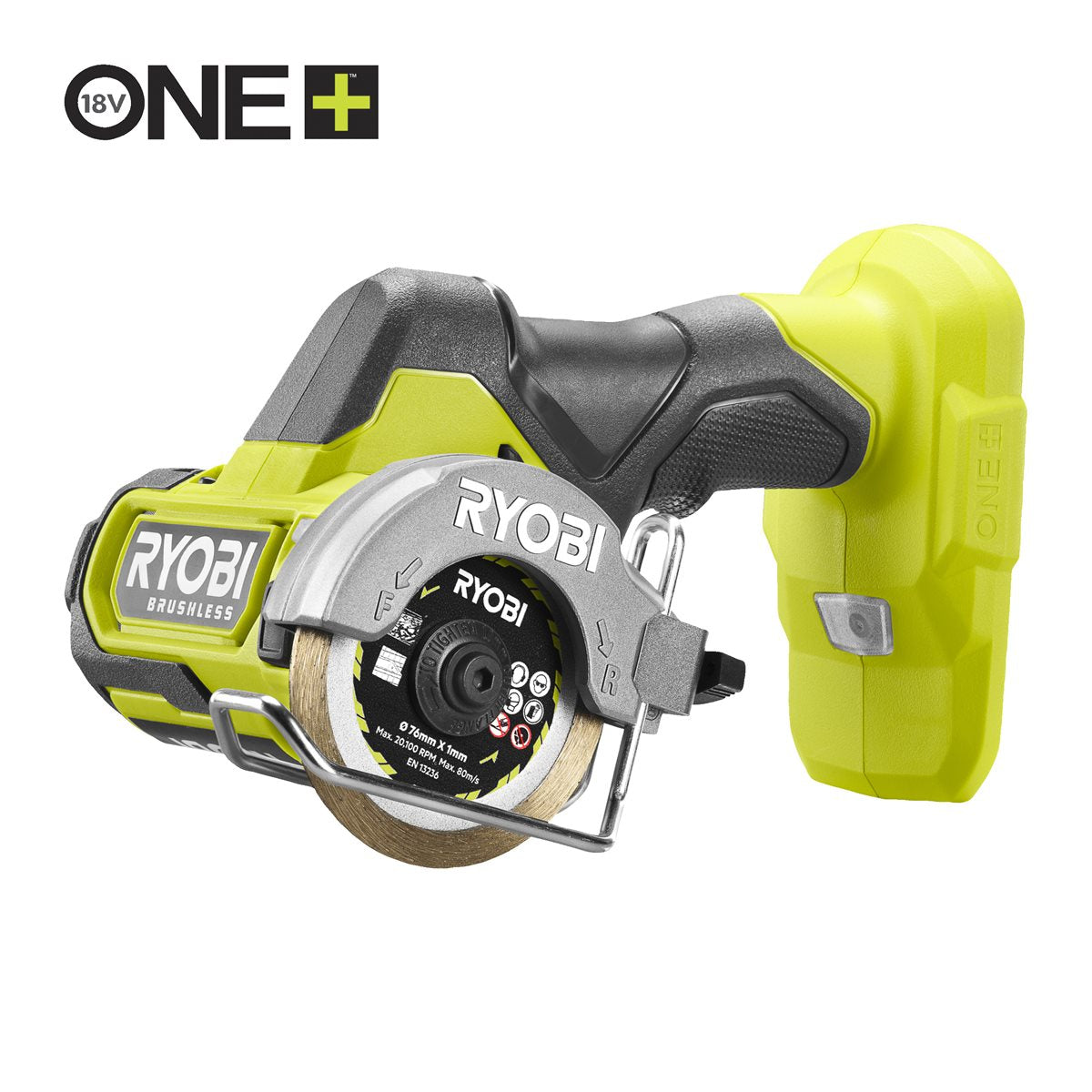 Ryobi RCT18BL-0 - Smerigliatrice compatta 18V Brushless, solo corpo