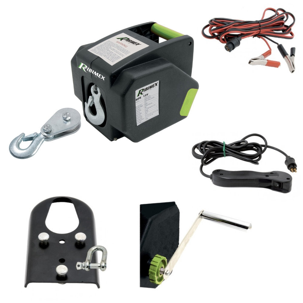 Verricello 12V telecomandato Ribimex PE12V - ideale per auto e barca