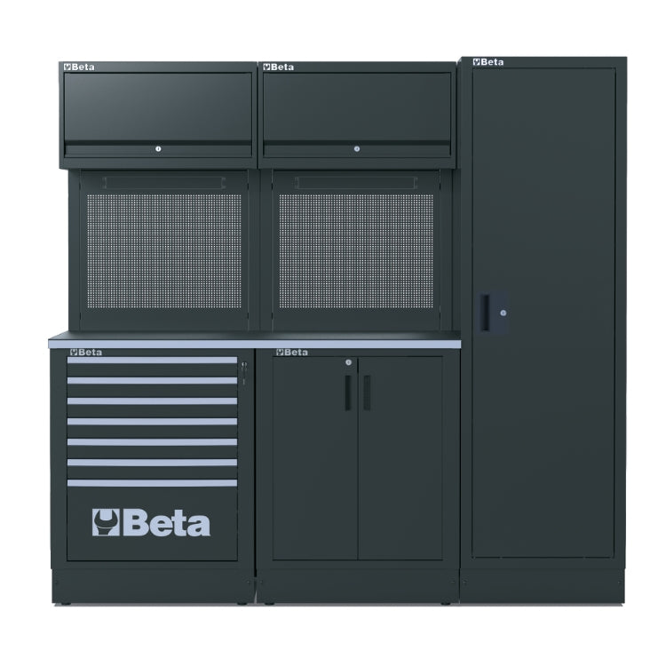 Beta RSC50 2.0 D/224UT - Arredamento per officina con piano in lamiera completo di 224 utensili
