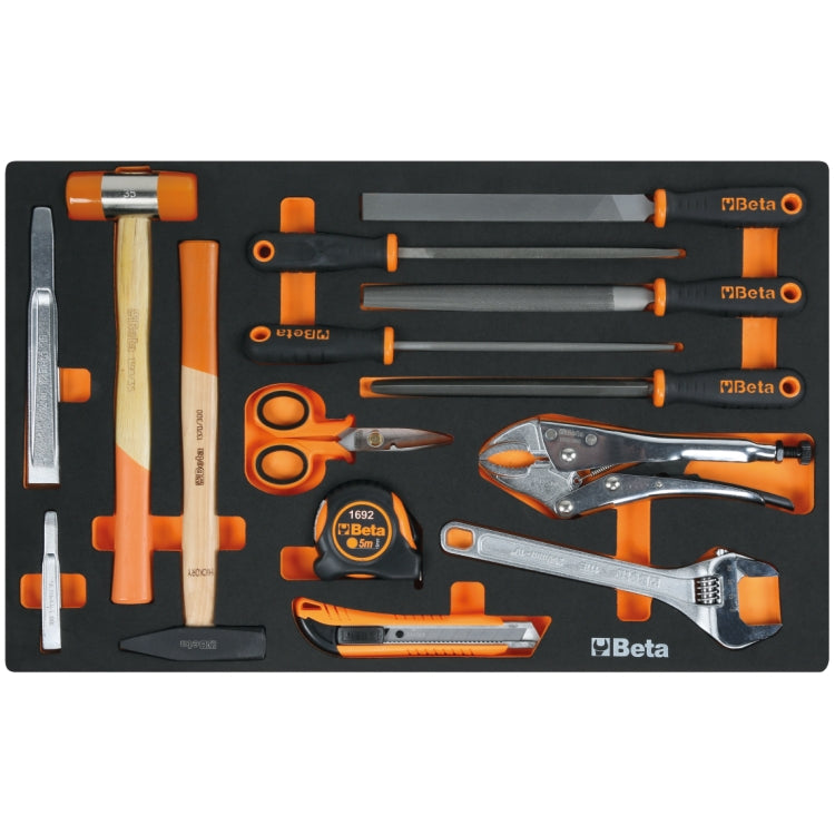 Beta RSC50 2.0 D/224UT - Arredamento per officina con piano in lamiera completo di 224 utensili