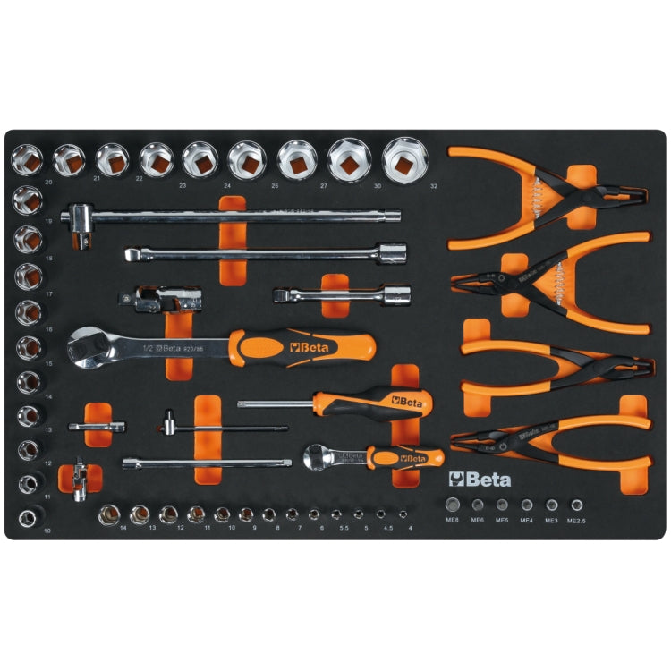 Beta RSC50 2.0 D/224UT - Arredamento per officina con piano in lamiera completo di 224 utensili