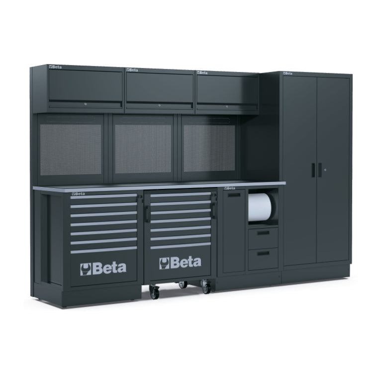 Beta RSC50 2.0 F/411UT - Arredamento per officina con piano in lamiera completo di 411 utensili