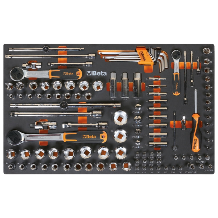 Beta RSC50 2.0 F/411UT - Arredamento per officina con piano in lamiera completo di 411 utensili