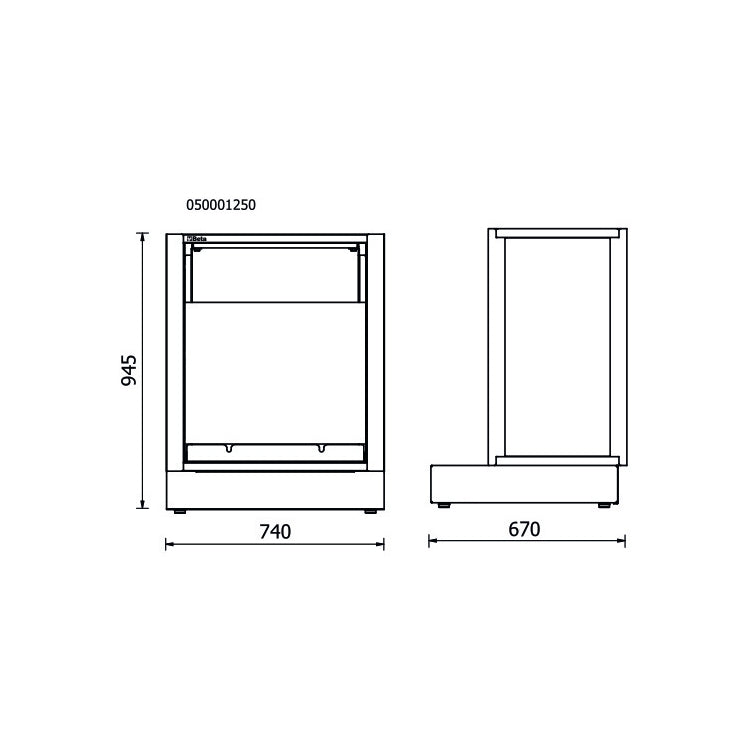 Beta RSC50 MDO - Modulo fisso di distribuzione olio per arredo officina RSC50