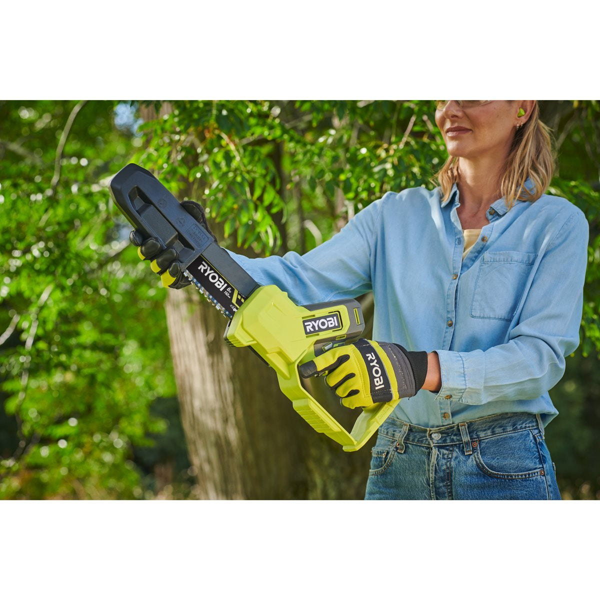 Ryobi RY18PS15A-0 - Elettrosega da potatura 15cm 18V, solo corpo