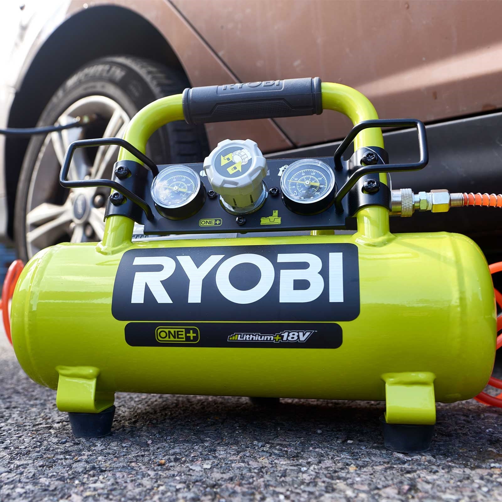 Ryobi R18AC-0 - Compressore aria portatile a batteria 18V ONE+ / solo corpo macchina