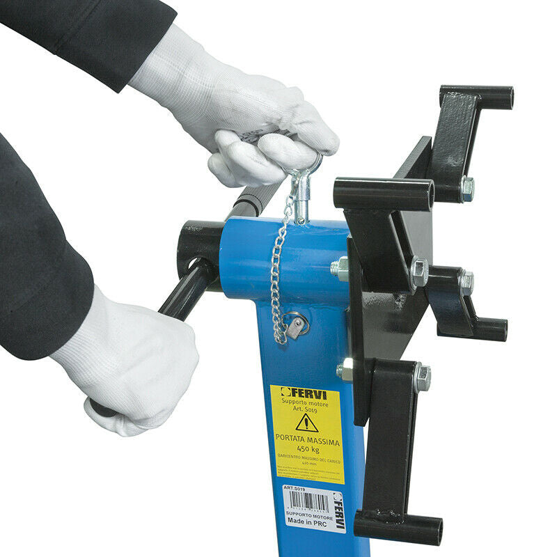 CAVALLETTO SUPPORTO SOLLEVAMENTO PER MOTORE GRU PARANCO 450kg Fervi S019