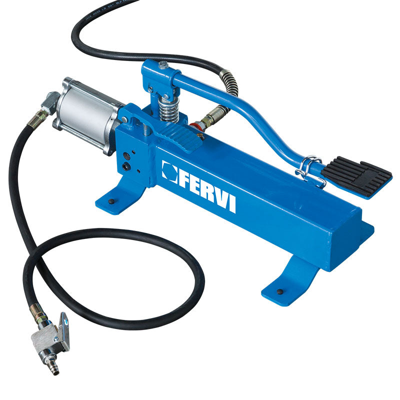 	 Fervi S013 - Sollevatore moto con pompa idraulica, capacità 600kg