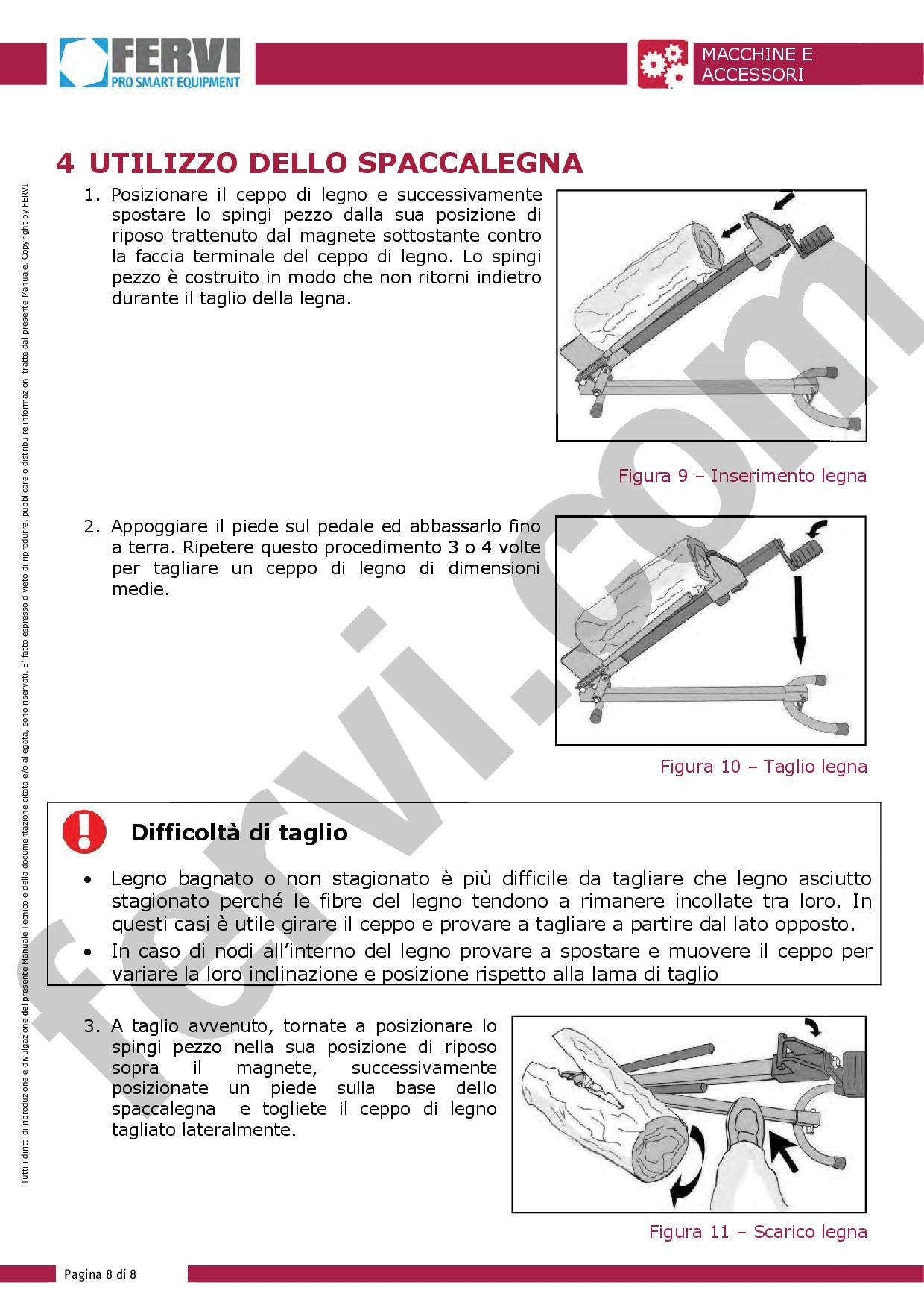 Fervi S015 - Spaccalegna manuale
