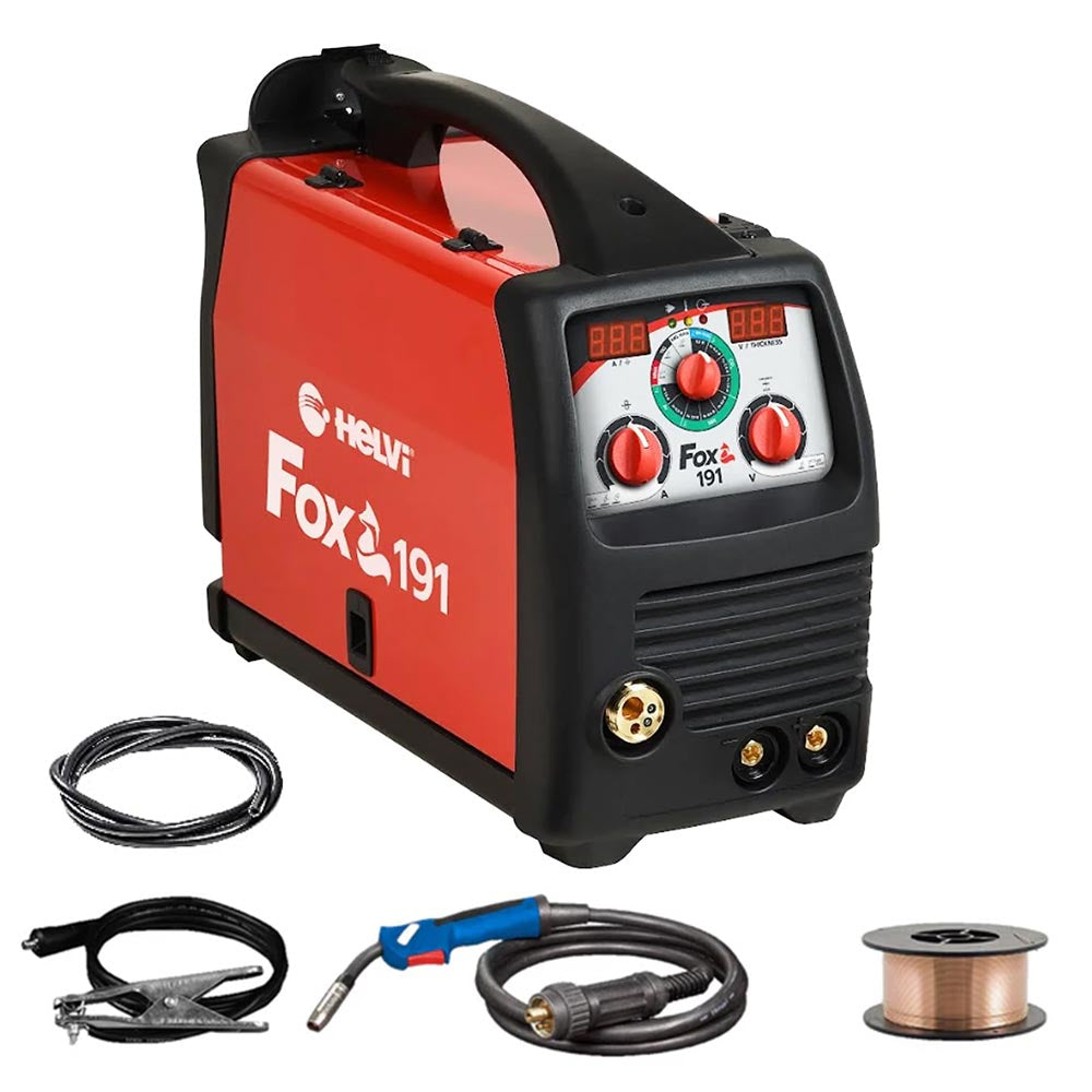 Helvi Fox 191 - Saldatrice Multiprocesso 180A (Elettrodo, Filo MIG MAG, TIG)
