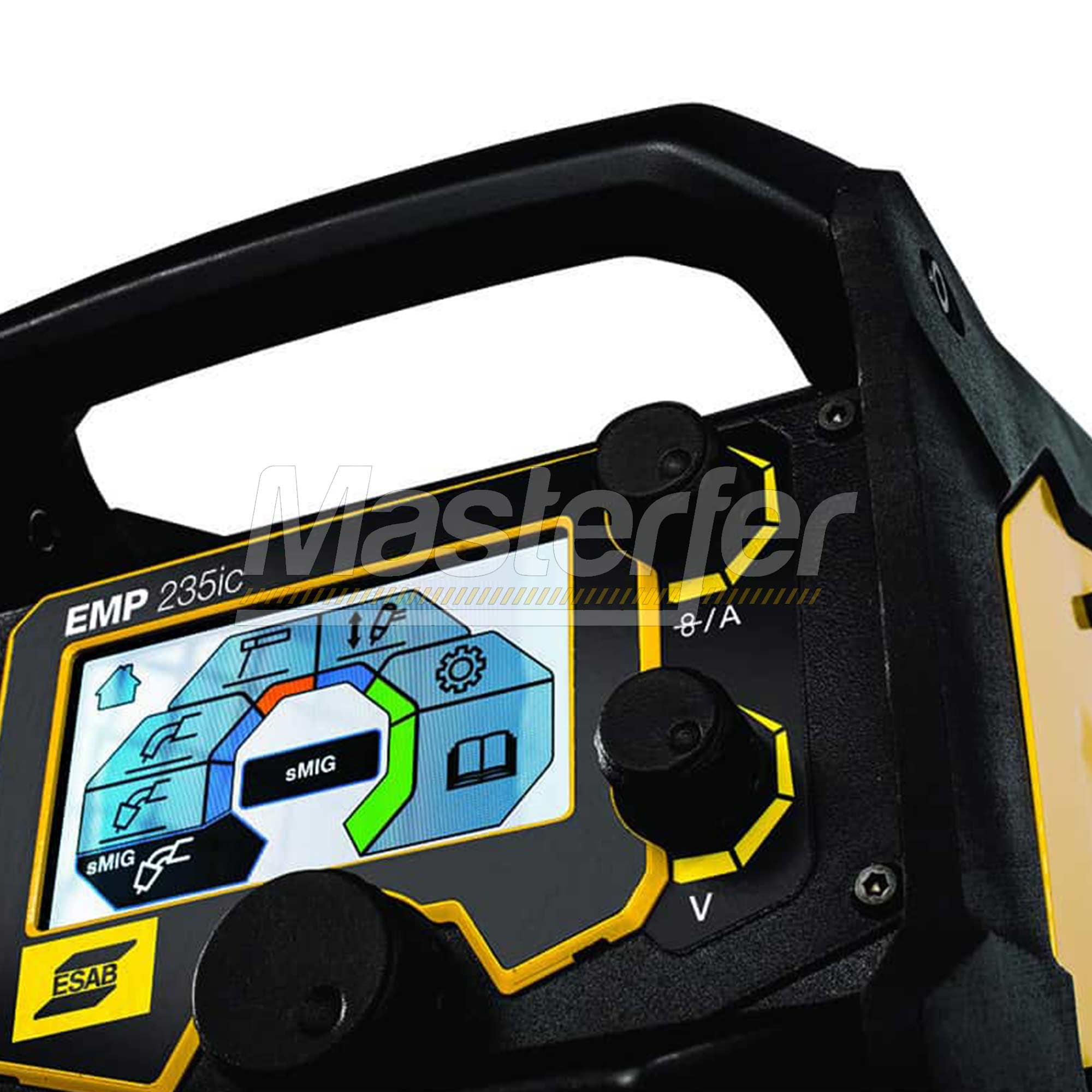 Esab Rebel EMP 205ic - Saldatrice Multiprocesso AC-DC (MMA, MIG/MAG, TIG) display