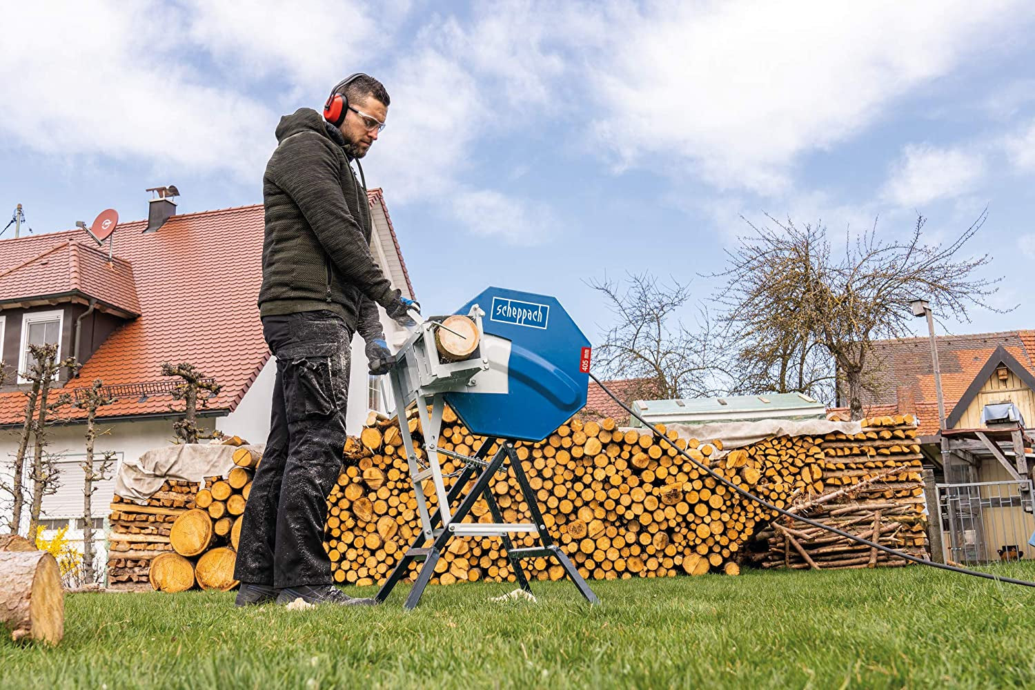 Scheppach HS410 - Sega circolare tagliatronchi, lama 405mm