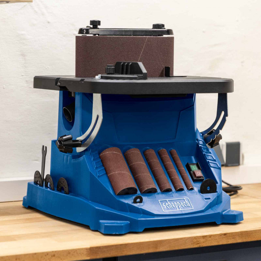 Scheppach OSM600 - Levigatrice a mandrino oscillante a nastro 450W