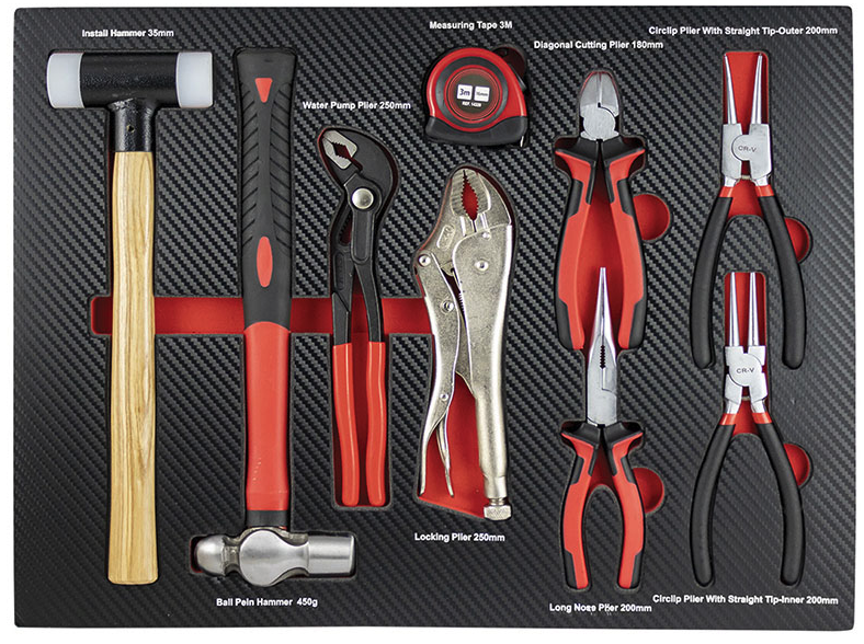 Fermec FM53686 - Carrello porta attrezzi portautensili completo con 172 pezzi