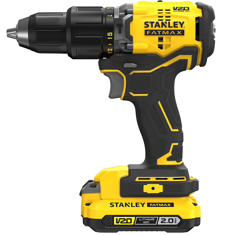 Stanley FatMax SFMCD715D2K - Trapano avvitatore con percussione 2 batterie 2.0Ah 18V 