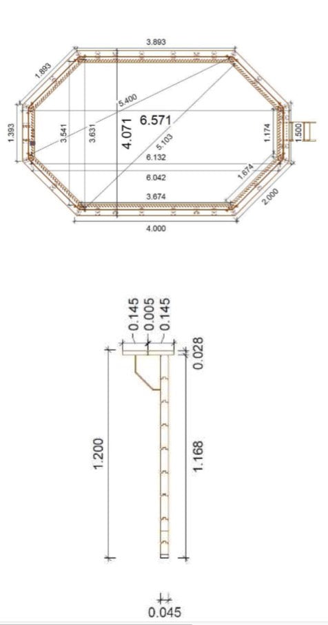 Losa Legnami AC/PIO657407 - Piscina Ottagonale in Legno 657x407 cm 