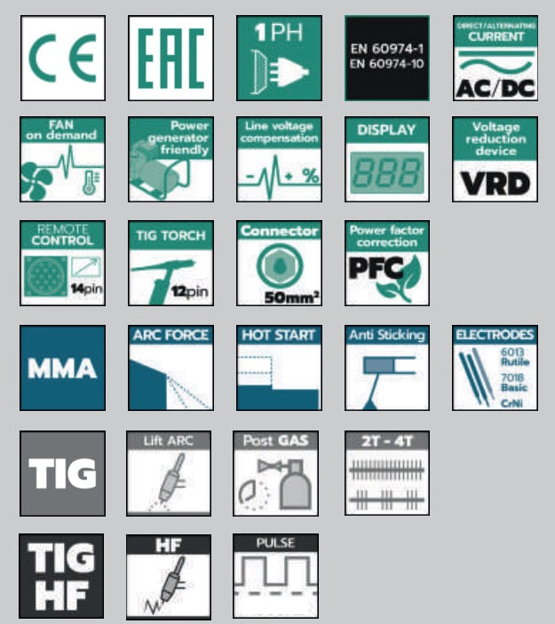 Helvi Compact 211 Easy AC/DC PFC - Saldatrice Tig AC/DC HF